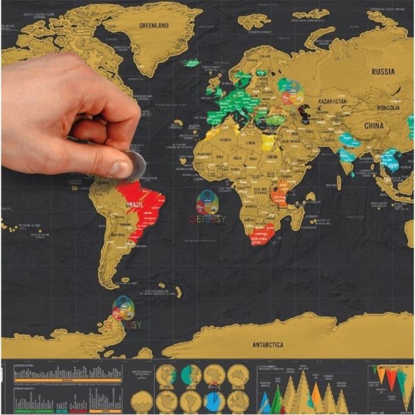 Deluxe Scratch Off Poster of World Map